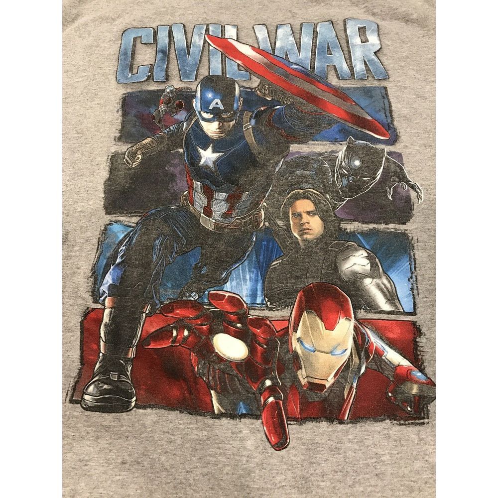 Captain America vs Iron Man Civil War T-Shirt Men's Medium Super Heroes